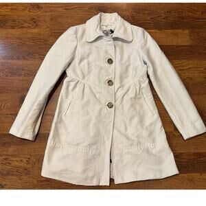 Kenneth Cole Women’s Ivory Trench Coat – Size Medium Classic Timeless Outerwear